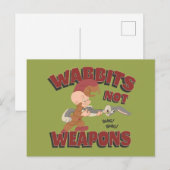 ELMER FUDD™ & BUGS BUNNY™ "Wabbits Not Weapons" Briefkaart (Voorkant / Achterkant)