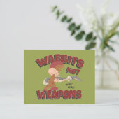 ELMER FUDD™ & BUGS BUNNY™ "Wabbits Not Weapons" Briefkaart (Staand voorkant)