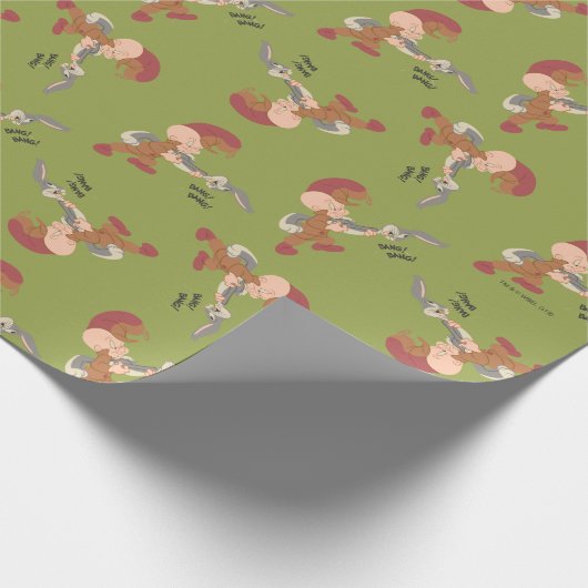 ELMER FUDD™ & BUGS BUNNY™ "Wabbits Not Weapons" Cadeaupapier (Hoek)