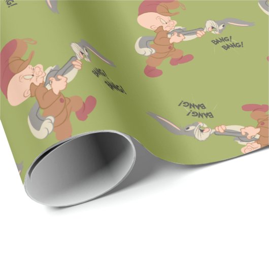ELMER FUDD™ & BUGS BUNNY™ "Wabbits Not Weapons" Cadeaupapier (Rol Hoek)