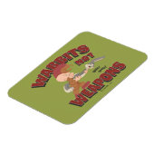 ELMER FUDD™ & BUGS BUNNY™ "Wabbits Not Weapons" Magneet (Linkerzijde)