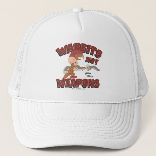 ELMER FUDD™ & BUGS BUNNY™ "Wabbits Not Weapons" Trucker Pet (Voorkant)