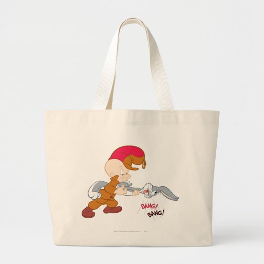 ELMER FUDD™ en BUGS BUNNY™ Grote Tote Bag (Voorkant)