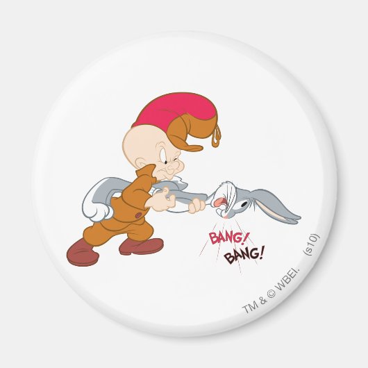 ELMER FUDD™ en BUGS BUNNY™ Magneet (Voorkant)