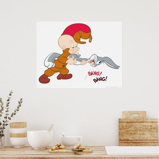 ELMER FUDD™ en BUGS BUNNY™ Poster (Keuken)