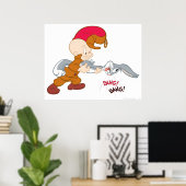 ELMER FUDD™ en BUGS BUNNY™ Poster (Thuiskantoor)