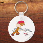 ELMER FUDD™ en BUGS BUNNY™ Sleutelhanger (Voorkant)