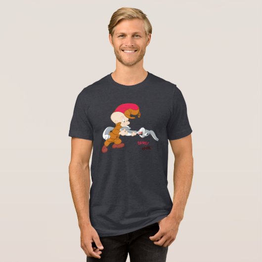 ELMER FUDD™ en BUGS BUNNY™ Tri-Blend Shirt (Voorkant volledig)