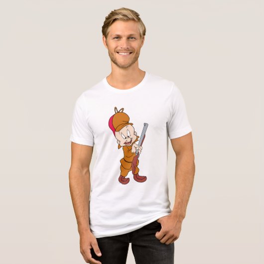 ELMER FUDD™ Klaar om te hakken Tri-Blend Shirt (Voorkant volledig)