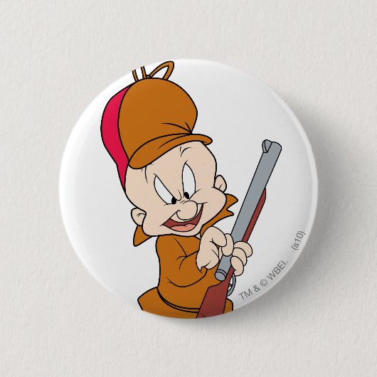 ELMER FUDD™ klaar om te jagen Ronde Button 5,7 Cm (Voorkant)