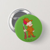 ELMER FUDD™ | Met Pistool Ronde Button 5,7 Cm (Voorkant /achterkant)