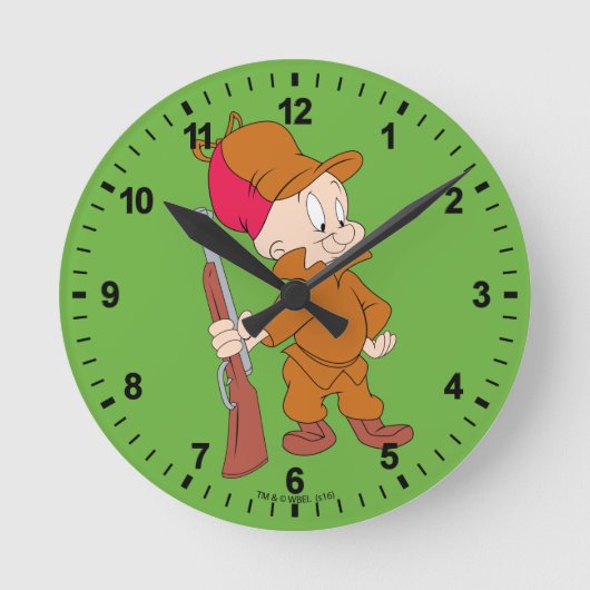 ELMER FUDD™ | Met Pistool Ronde Klok (Voorkant)