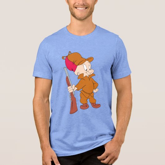 ELMER FUDD™ | Met Pistool Tri-Blend Shirt (Voorkant)
