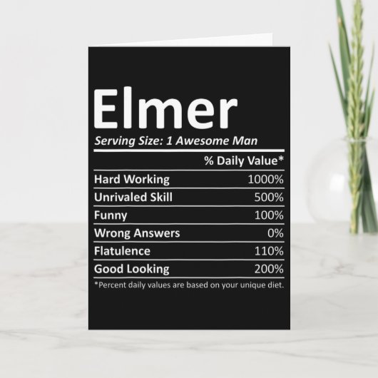 Elmer Voeding Grappige Verjaardag Gepersonaliseerd Kaart (Voorkant)