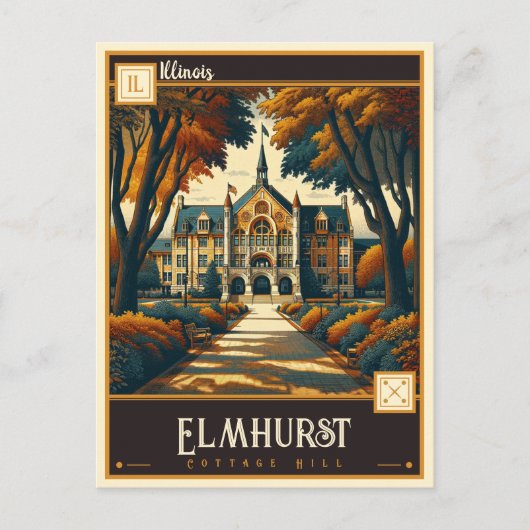 Elmhurst, Illinois | Antiek Briefkaart (Voorkant)