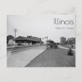 Elmhurst, Spoorwegstation Illinois Briefkaart