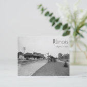 Elmhurst, Spoorwegstation Illinois Briefkaart (Staand voorkant)