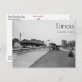 Elmhurst, Spoorwegstation Illinois Briefkaart (Voorkant / Achterkant)