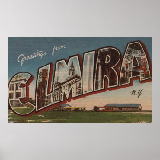 Elmira, New York - Grote Letter Scenes 2 Poster (Voorkant)