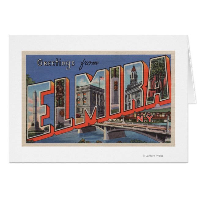 Elmira, New York - grote letterscènes (Voorkant Horizontaal)