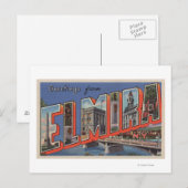 Elmira, New York - grote letterscènes Briefkaart (Voorkant / Achterkant)