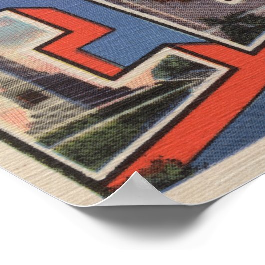 Elmira, New York - grote letterscènes Poster (Hoek)