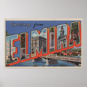 Elmira, New York - grote letterscènes Poster (Voorkant)