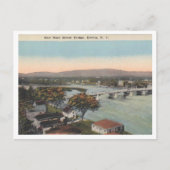 Elmira NY Nieuwe Main St Bridge 1927  stijl Briefkaart (Voorkant)