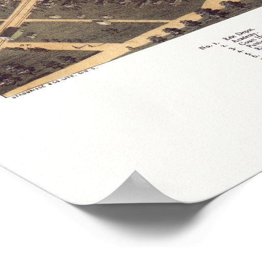 Elmira, NY Panoramic Map - 1873 Poster (Hoek)