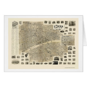 Elmira, NY Panoramic Map - 1901