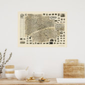 Elmira, NY Panoramic Map - 1901 Poster (Keuken)