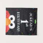 Elmo | 1e verjaardag welkom  wandkleed (Voorkant (horizontaal))