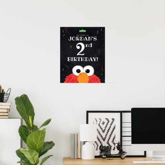 Elmo | 2e geboortedag — WelkomstPoster Poster (Thuiskantoor)