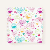 Elmo & Abby Cadabby Valentijn Hearts Pattern Notitieboek (Voorkant)