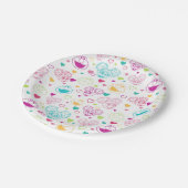 Elmo & Abby Cadabby Valentijn Hearts Pattern Papieren Bordje (Gekanteld)