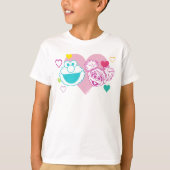 Elmo & Abby Cadabby Valentijn Hearts Pattern T-shirt (Voorkant)
