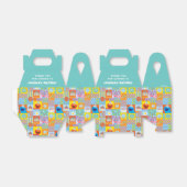 Elmo, Abby en Cookie Monster Birthday Pattern Bedankdoosjes (Uitgevouwen)