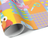 Elmo, Abby en Cookie Monster Birthday Pattern Cadeaupapier (Rol Hoek)