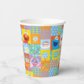 Elmo, Abby en Cookie Monster Birthday Pattern Papieren Bekers (Achterkant)
