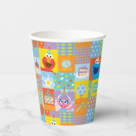 Elmo, Abby en Cookie Monster Birthday Pattern Papieren Bekers