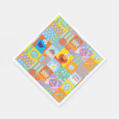 Elmo, Abby en Cookie Monster Birthday Pattern Servet (Hoek)