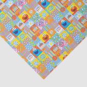 Elmo, Abby en Cookie Monster Birthday Pattern Tissuepapier (Detail)