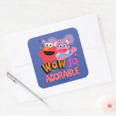 Elmo & Abby | Wauw zo schattig Vierkante Sticker (Envelop)