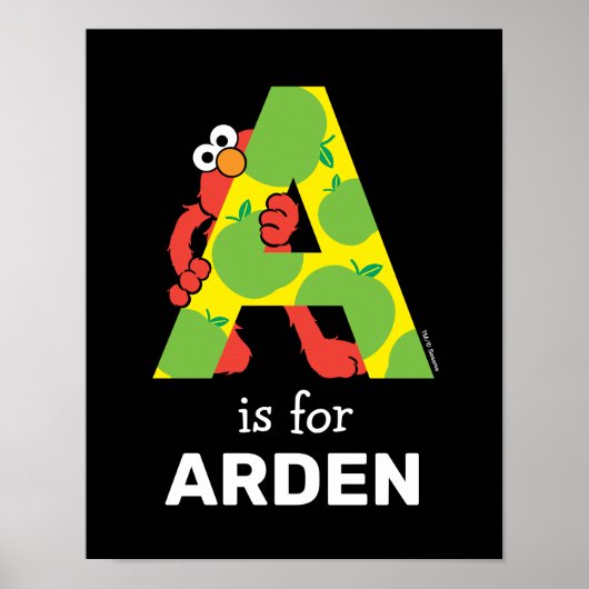 Elmo Alfabet | A Appel Poster (Voorkant)