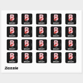 Elmo Alfabet | B Bubbles Vierkante Sticker (Vel)