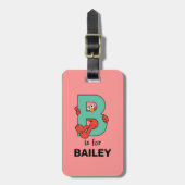 Elmo Alfabet | B Teal Bagagelabel (Voorkant verticaal)