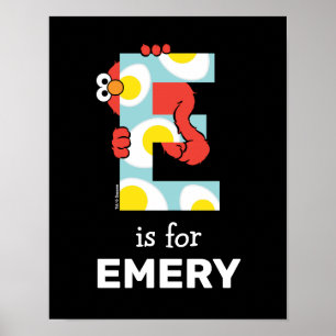 Elmo Alfabet   E Eieren Poster