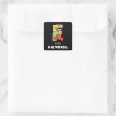 Elmo Alfabet | F Bloemen Vierkante Sticker (Tas)