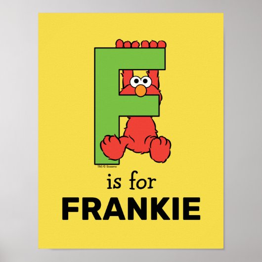 Elmo Alfabet | F Groen Poster (Voorkant)