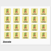 Elmo Alfabet | F Groen Vierkante Sticker (Vel)